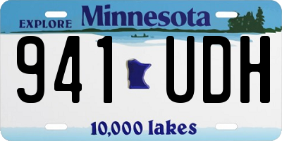 MN license plate 941UDH