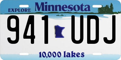 MN license plate 941UDJ