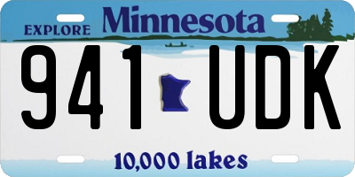 MN license plate 941UDK