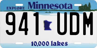 MN license plate 941UDM