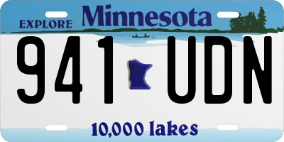 MN license plate 941UDN