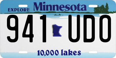 MN license plate 941UDO