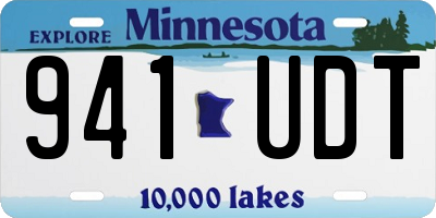 MN license plate 941UDT