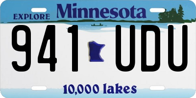 MN license plate 941UDU