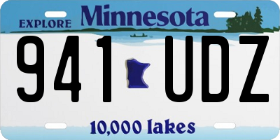 MN license plate 941UDZ