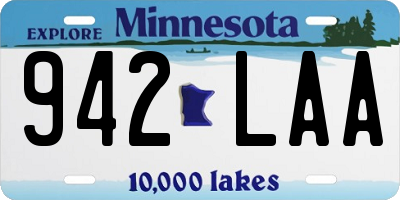 MN license plate 942LAA