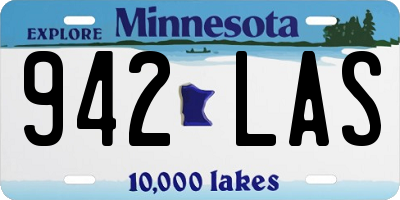 MN license plate 942LAS