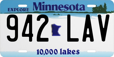 MN license plate 942LAV