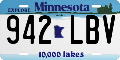 MN license plate 942LBV