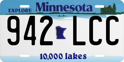 MN license plate 942LCC