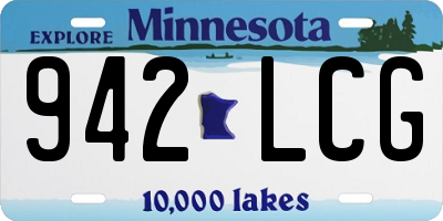 MN license plate 942LCG
