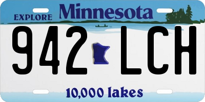 MN license plate 942LCH