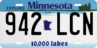 MN license plate 942LCN