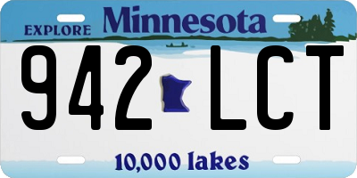MN license plate 942LCT