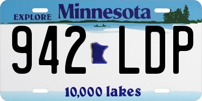 MN license plate 942LDP