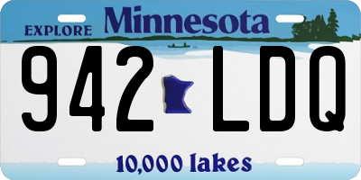 MN license plate 942LDQ