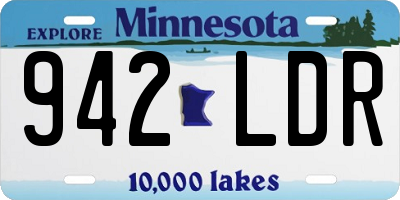 MN license plate 942LDR