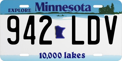MN license plate 942LDV