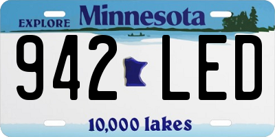 MN license plate 942LED