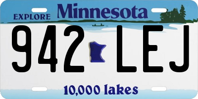 MN license plate 942LEJ