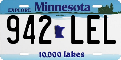 MN license plate 942LEL