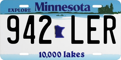 MN license plate 942LER