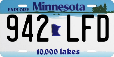 MN license plate 942LFD