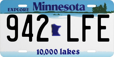 MN license plate 942LFE