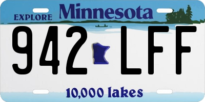 MN license plate 942LFF