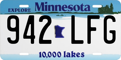 MN license plate 942LFG