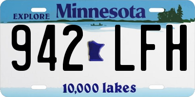 MN license plate 942LFH