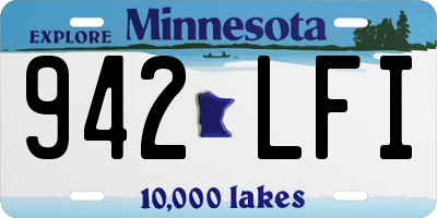 MN license plate 942LFI