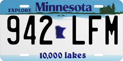 MN license plate 942LFM