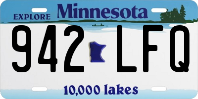MN license plate 942LFQ