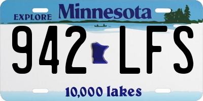MN license plate 942LFS