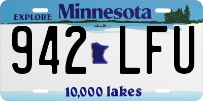 MN license plate 942LFU