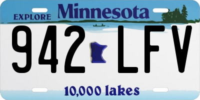 MN license plate 942LFV