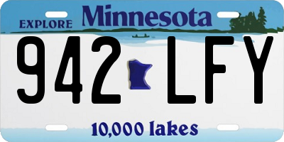 MN license plate 942LFY