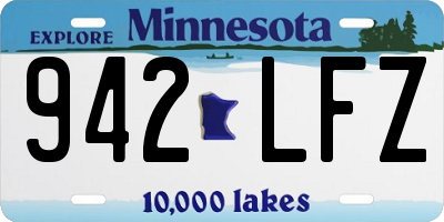 MN license plate 942LFZ