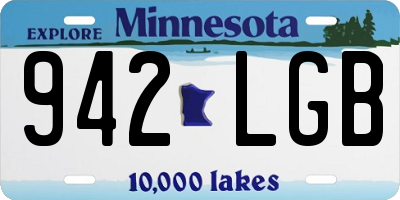 MN license plate 942LGB
