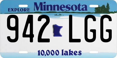 MN license plate 942LGG
