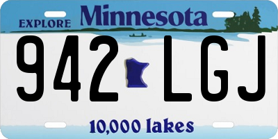 MN license plate 942LGJ