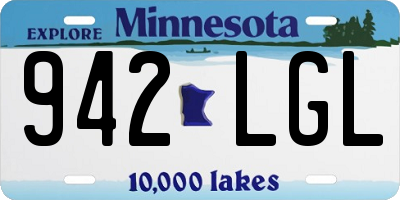 MN license plate 942LGL