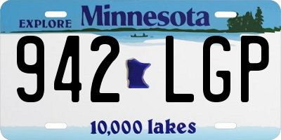 MN license plate 942LGP