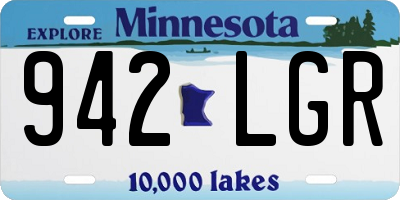 MN license plate 942LGR