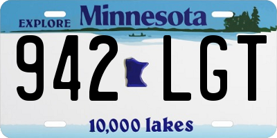 MN license plate 942LGT