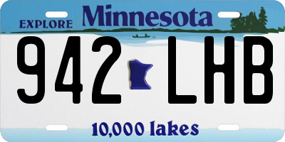 MN license plate 942LHB