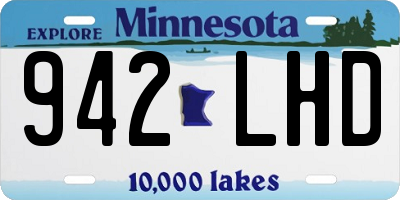 MN license plate 942LHD