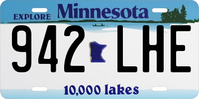 MN license plate 942LHE