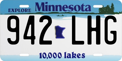 MN license plate 942LHG